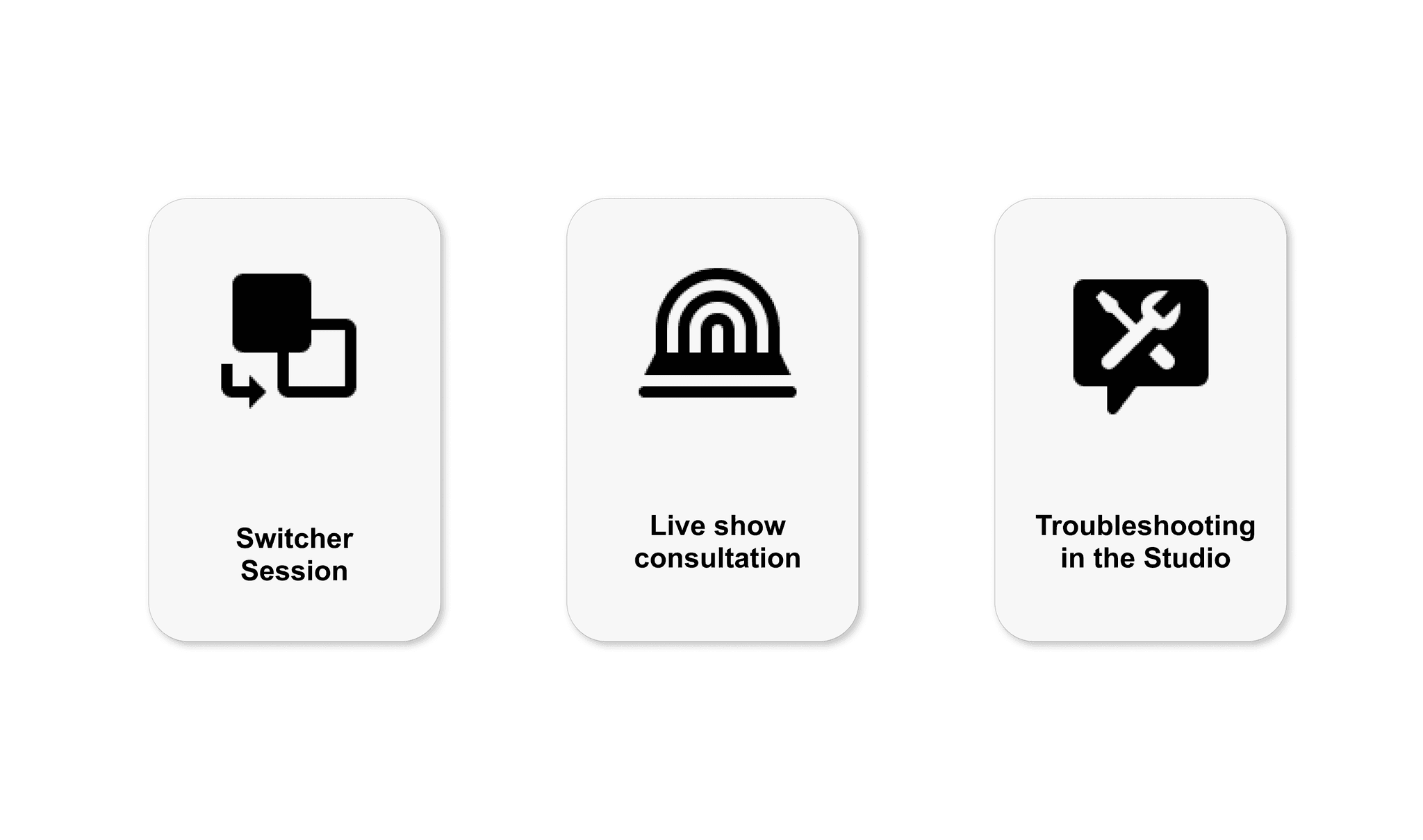 The three items on the lesson Menu (Rowe, 2021) The three items on the lesson Menu